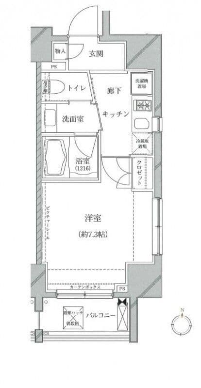 クレイシア亀戸 203 間取り図