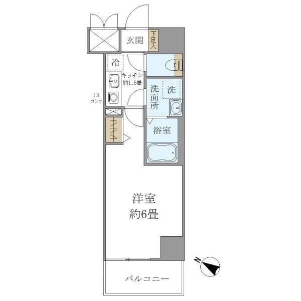 シエル白山 B館 502 間取り図