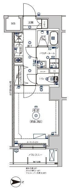 RELUXIA千住大橋 202 間取り図