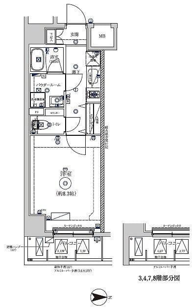 RELUXIA千住大橋 901 間取り図