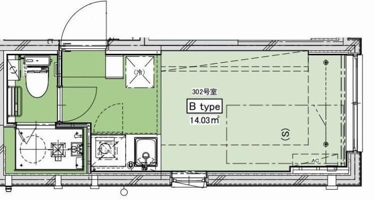 FABRIC代々木上原 302 間取り図