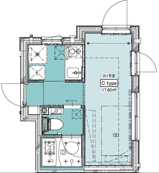 FABRIC代々木上原 401 間取り図