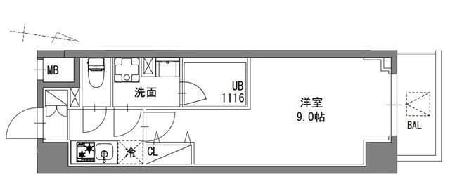 S-RESIDENCE東陽町feliz 605 間取り図
