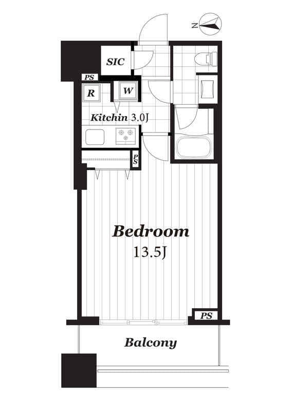 コンシェリア西新宿TOWER’S WEST 11階部分 16.8万円/12,000円/入力なし 間取り図