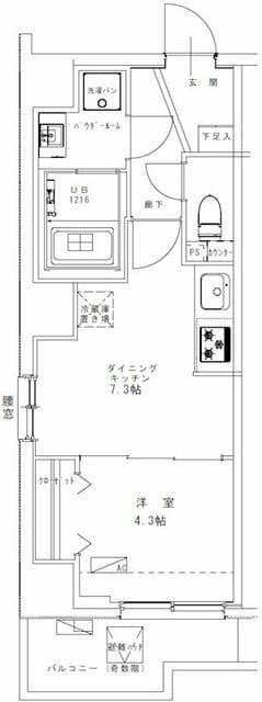 GENOVIA幡ヶ谷 403 間取り図