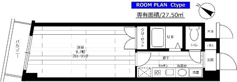ステージファースト神田 303 間取り図
