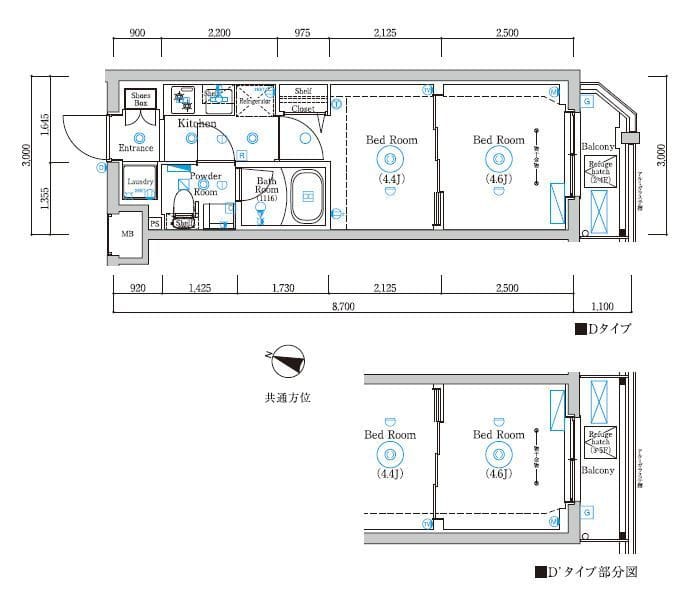 RELUXIA本蓮沼 402 間取り図
