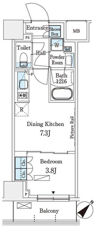 パークアクシス横浜伊勢佐木町通り 1014 間取り図