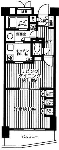 D’クラディア横浜白楽 502 間取り図