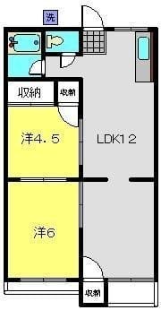 第2置田ハイツ 301 間取り図