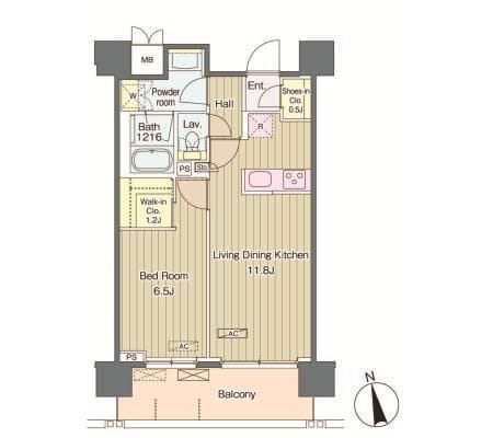 ヴェルデコート西新宿 603 間取り図