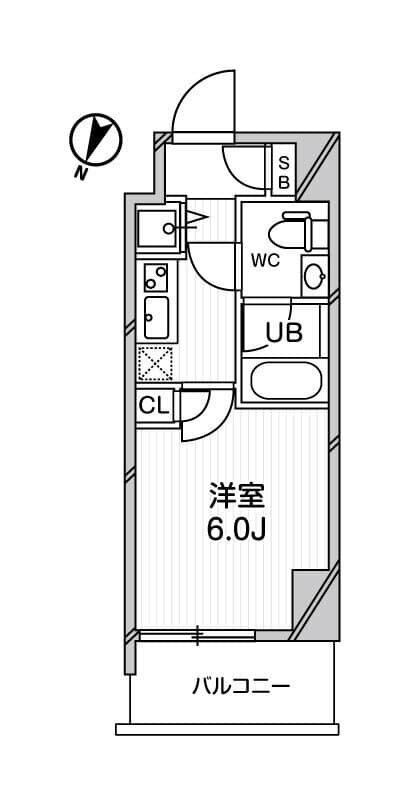 ジェノヴィア綾瀬スカイガーデン 1405 間取り図