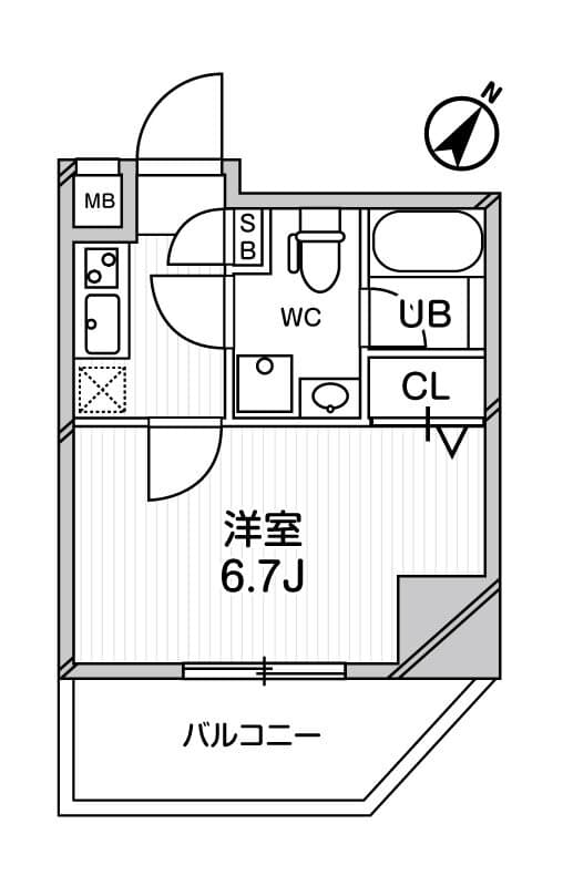ジェノヴィア綾瀬スカイガーデン 401 間取り図