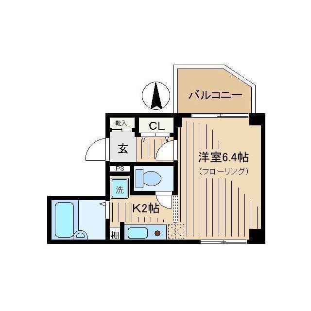 リバティ西新宿 203 間取り図