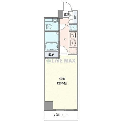メゾン・ド・ヴィレ品川 804 間取り図