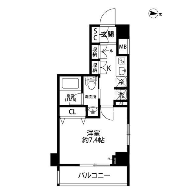 プレール・ドゥーク下板橋 1007 間取り図