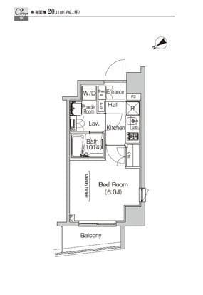 プラウドフラット門前仲町Ⅳ 504 間取り図