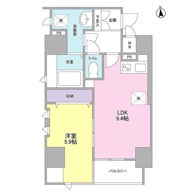 ISSEI Residence 神樂坂 501 間取り図