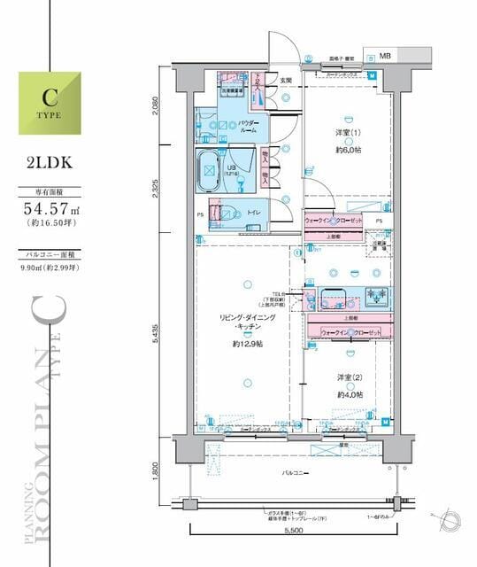 GENOVIA隅田川east skygarden 105 間取り図