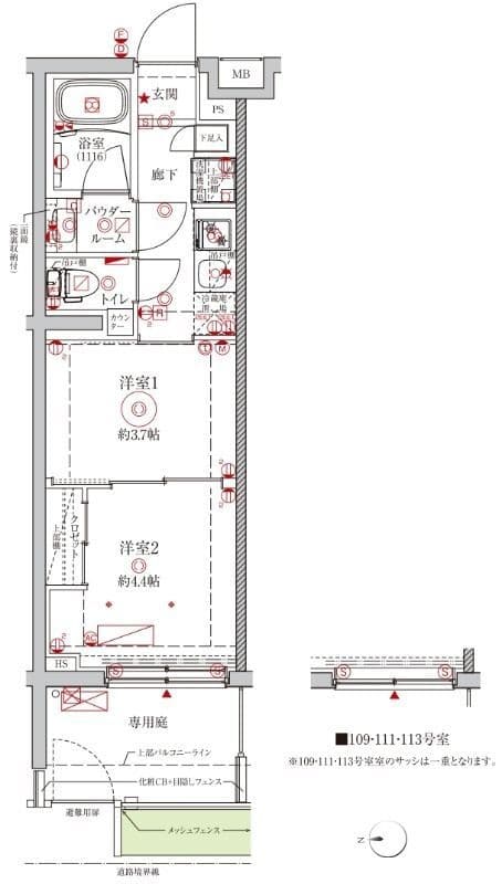 クレイシアIDZ中野野方 115 間取り図
