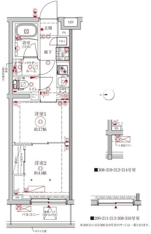 クレイシアIDZ中野野方 310 間取り図