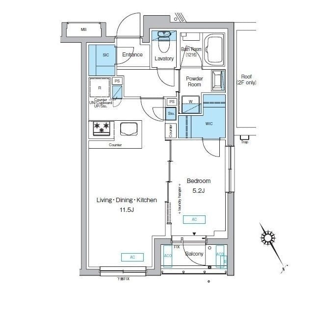 プレディアコート代々木上原 301 間取り図
