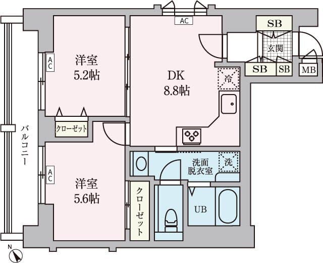 つるまきハウス 301 間取り図