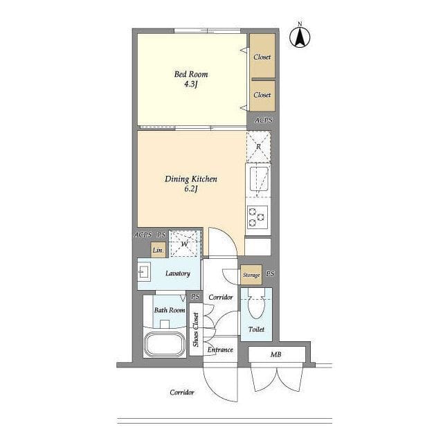 ラクラス中野南台 105 間取り図