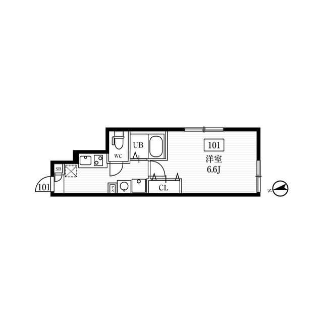 ミハス西小山 101 間取り図
