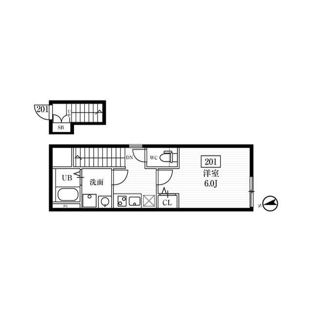 ミハス西小山 201 間取り図