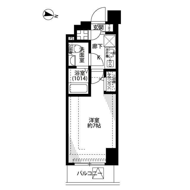 プレール・ドゥーク東品川 602 間取り図