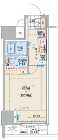 リヴシティ日本橋ネクステシア 1003 間取り図
