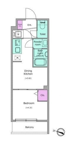 ドゥーエ梅屋敷 0503 間取り図