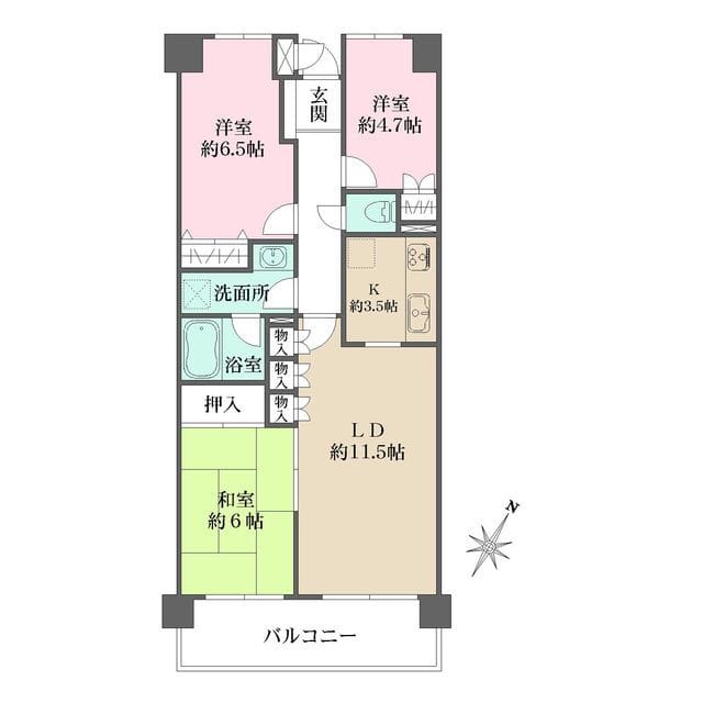 藤和シティホームズ大倉山東 404 間取り図