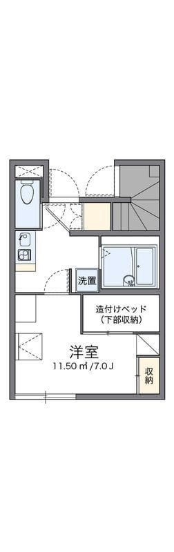 レオパレスエクレール 107 間取り図