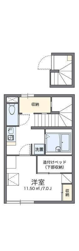 レオパレスエクレール 205 間取り図
