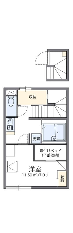 レオパレスエクレール 206 間取り図