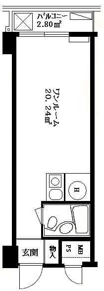 プレジデントハイツ五反田 310 間取り図