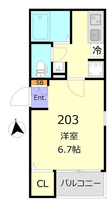 クラッセ東武練馬 203 間取り図
