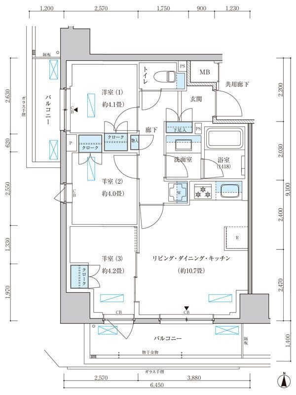 パークアクシス池袋イースト 302 間取り図
