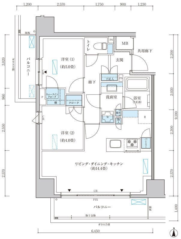 パークアクシス池袋イースト 502 間取り図