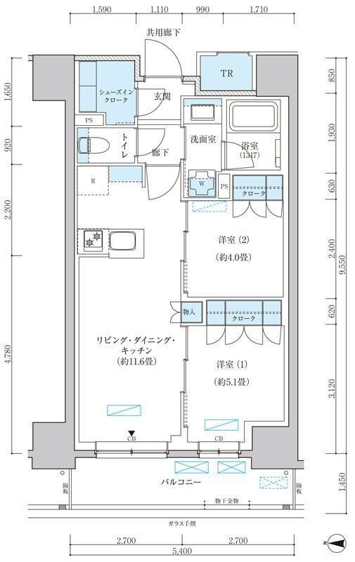 パークアクシス池袋イースト 903 間取り図