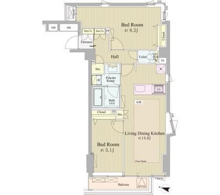 神楽坂南町ハウス 212 間取り図