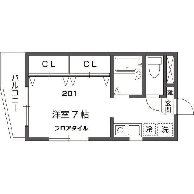 エクセル高輪 201 間取り図