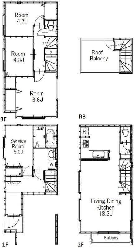 三好2丁目戸建て 38万円/入力なし/入力なし 間取り図