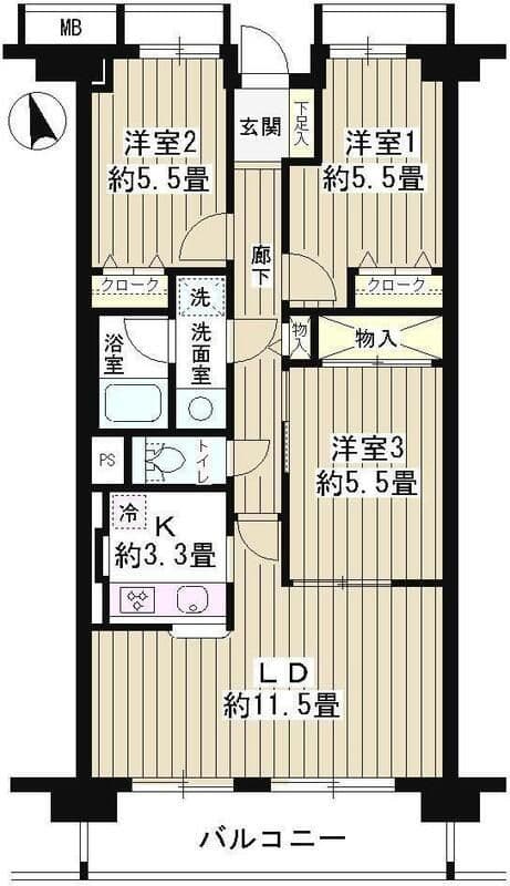 ブライトハウスJ 404 間取り図