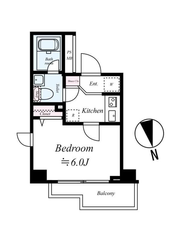 アプレシティ桜上水 404 間取り図