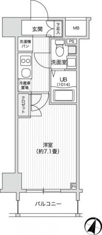 レジディア笹塚Ⅱ 0607 間取り図