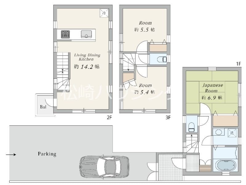上石神井南町戸建 1.2.3F