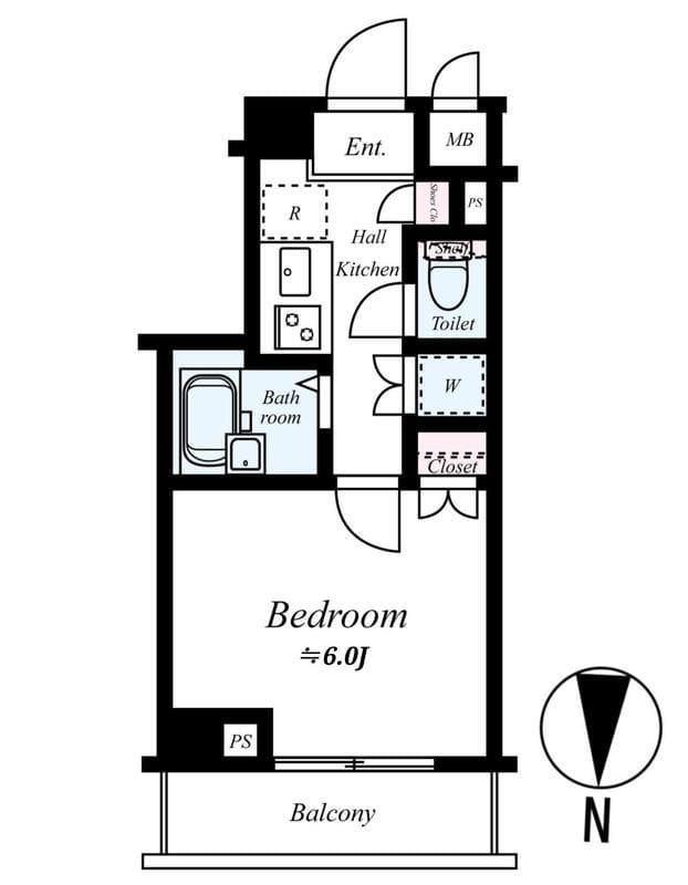 リクレイシア菊川 702 間取り図